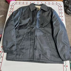 Vintage Men's Black Lined Jacket